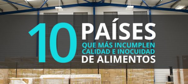 Países que más incumplen calidad e inocuidad