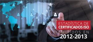 Estadística de certificados emitidos ISO 2012-2013