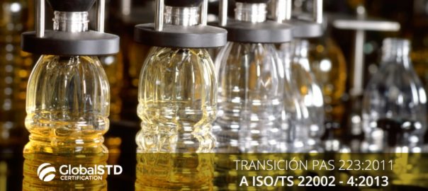Transición PAS 223:2011 a ISO/TS 22002 - 4:2013