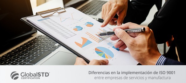 Diferencias en la implementación de ISO 9001 en empresas de servicios y manufactura