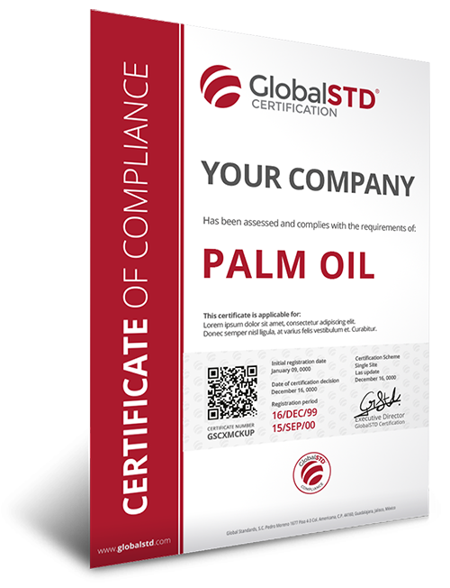 certificado aceite de palma